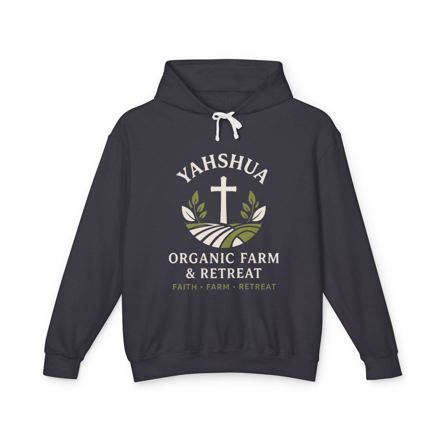 Yahshua Organic Farm & Retreat Hoodie — Faith-Based Farm Retreat Sweatshirt