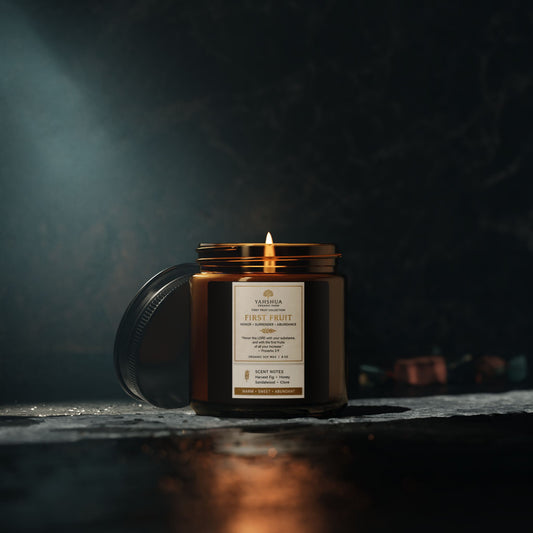 Soy Candle Amber Jar — First Fruit Scented Jar Candle (Multiple Sizes)
