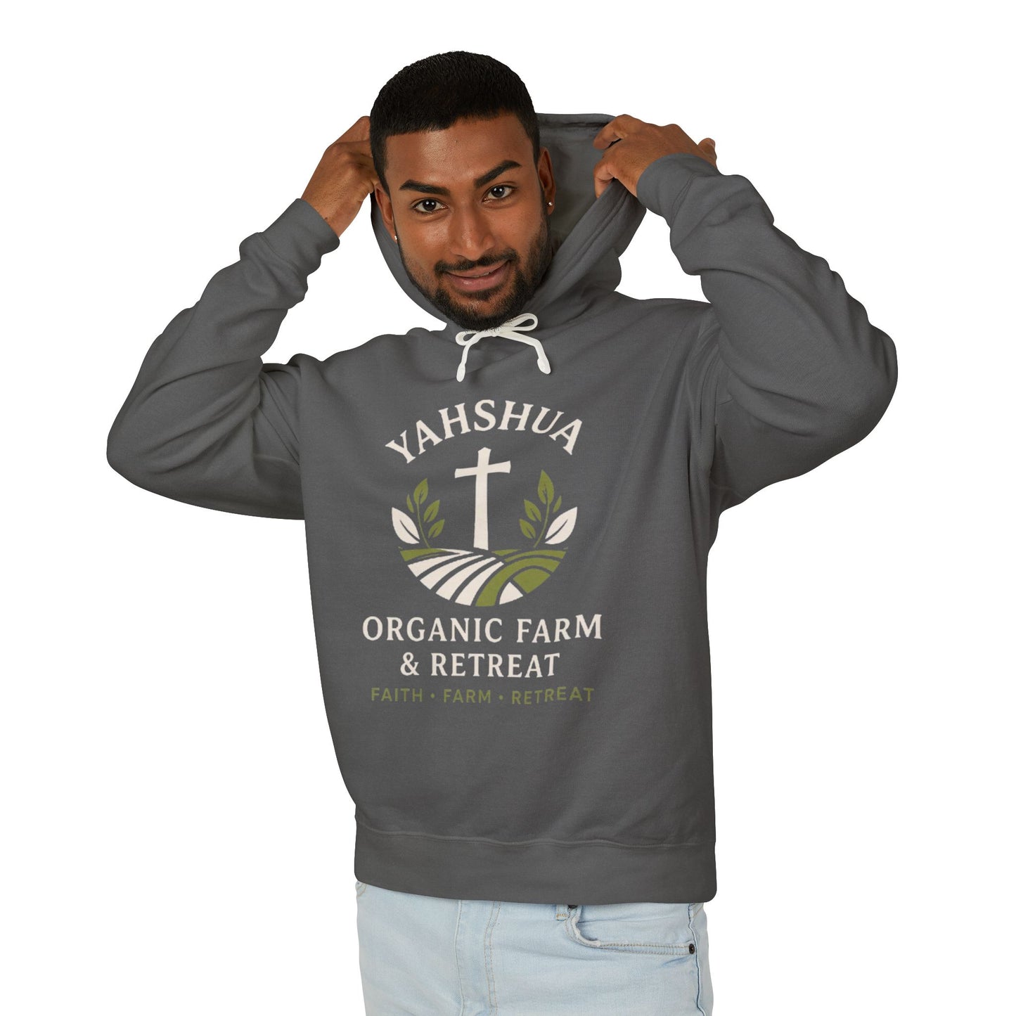 Yahshua Organic Farm & Retreat Hoodie — Faith-Based Farm Retreat Sweatshirt
