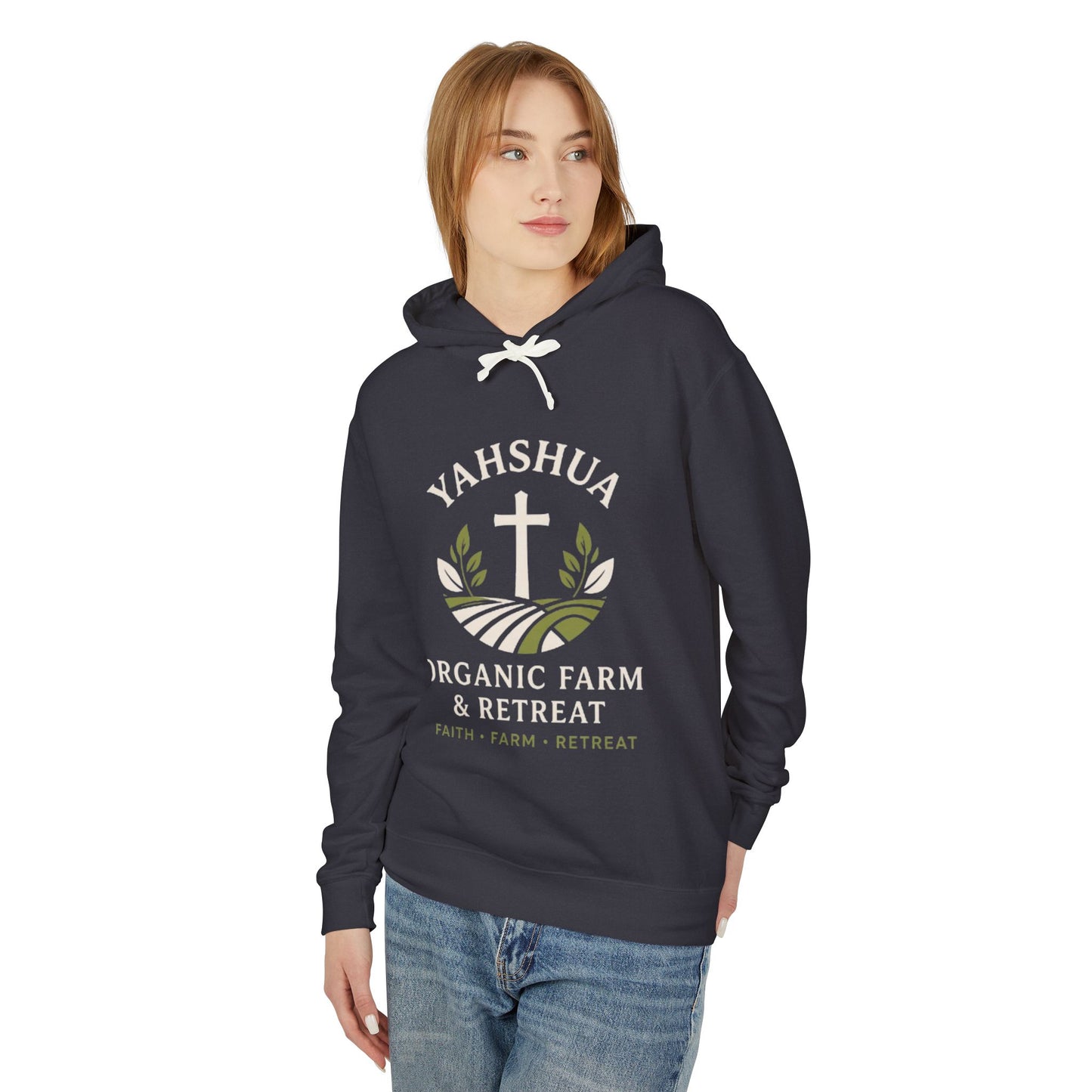 Yahshua Organic Farm & Retreat Hoodie — Faith-Based Farm Retreat Sweatshirt